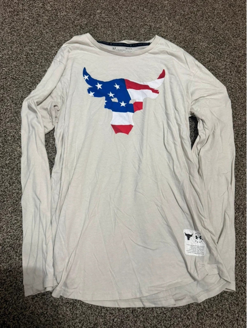 Under Armour Project Rock men’s white/cream long-sleeve